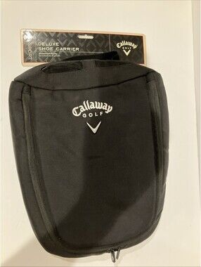 Callaway Deluxe Golf Shoe Travel Bag Zipper Carrier Black Club Black NEW